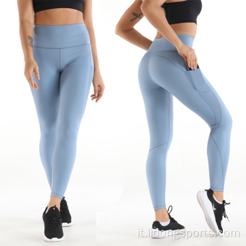 Accetta leggings da yoga sportivo personalizzato per le donne fitness